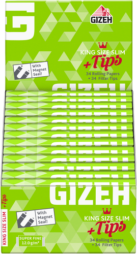 GIZEH King Size Slim Super Fine + Tips