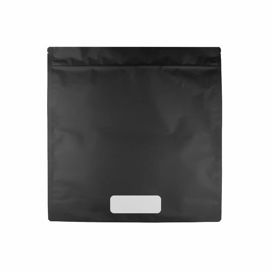 black mylar bag - front
