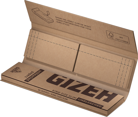 GIZEH Unbleached King Size Slim + Tips