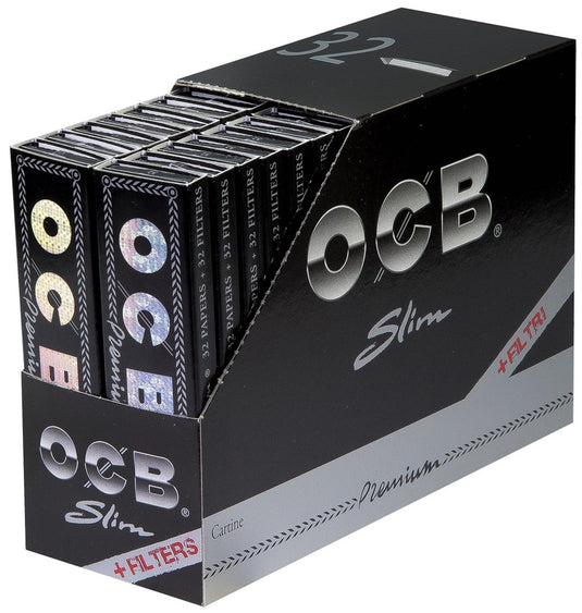 OCB Black Premium Slim King Size (With Tips)