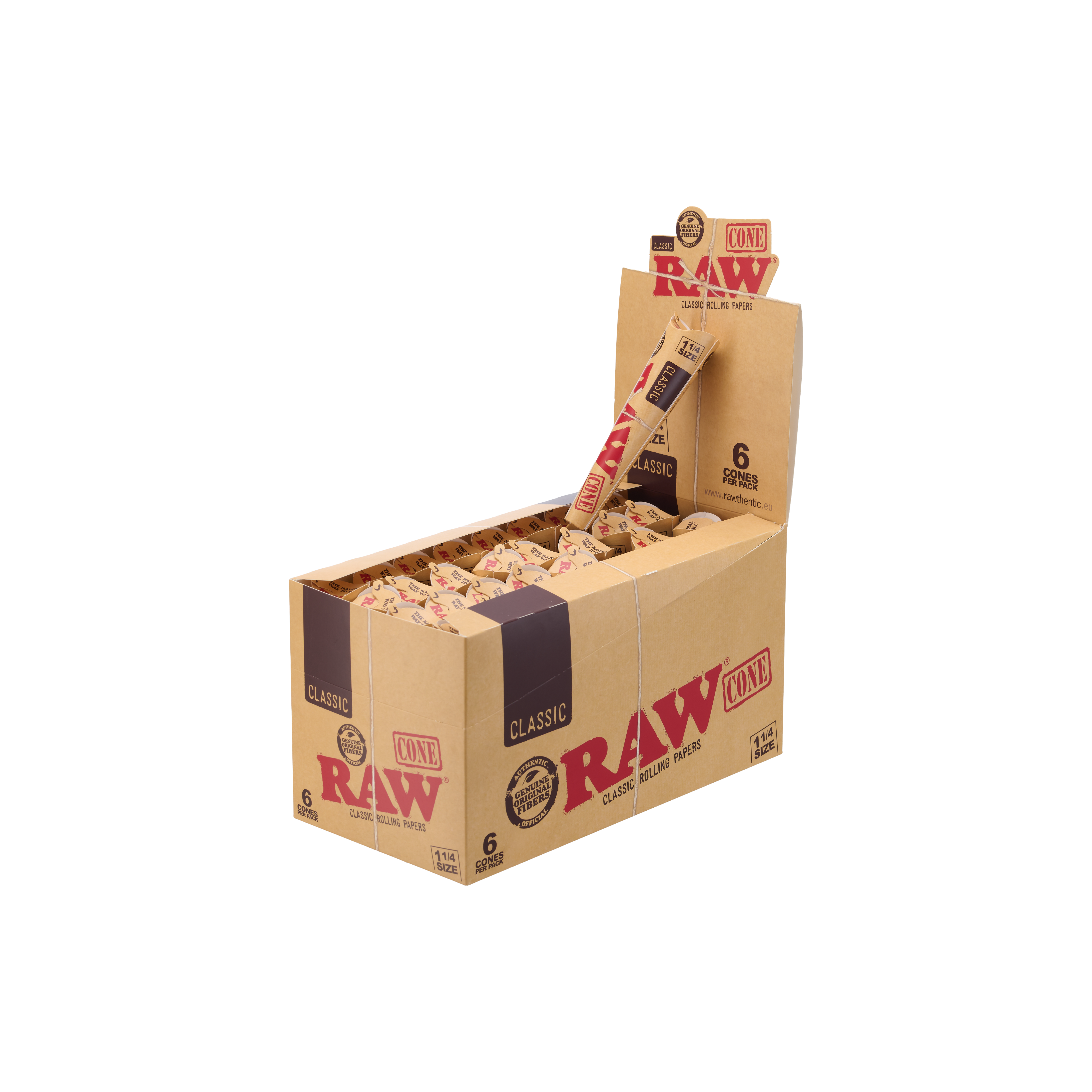 Raw 1 1/4 Size Cones (6x32)