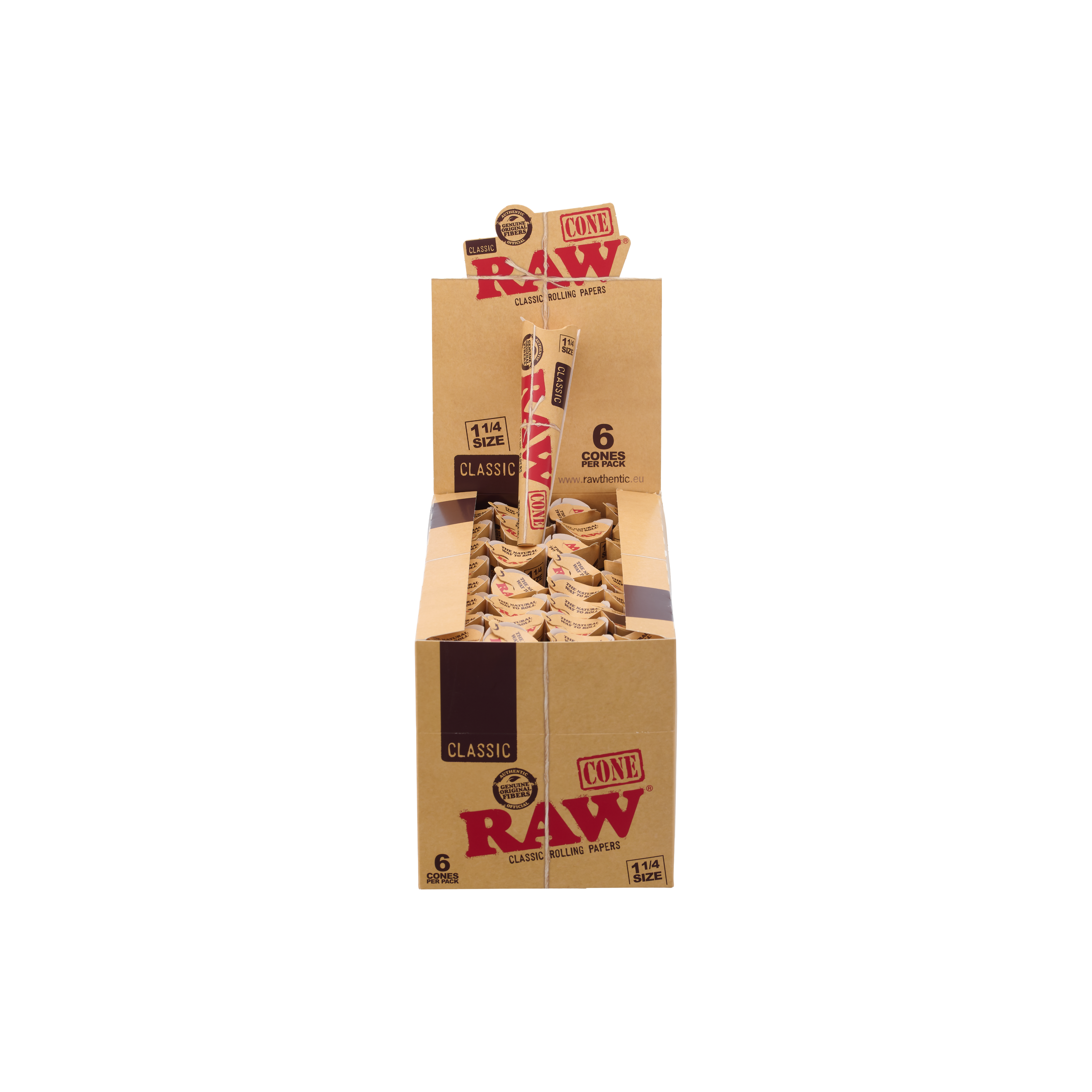 Raw 1 1/4 Size Cones (6x32)