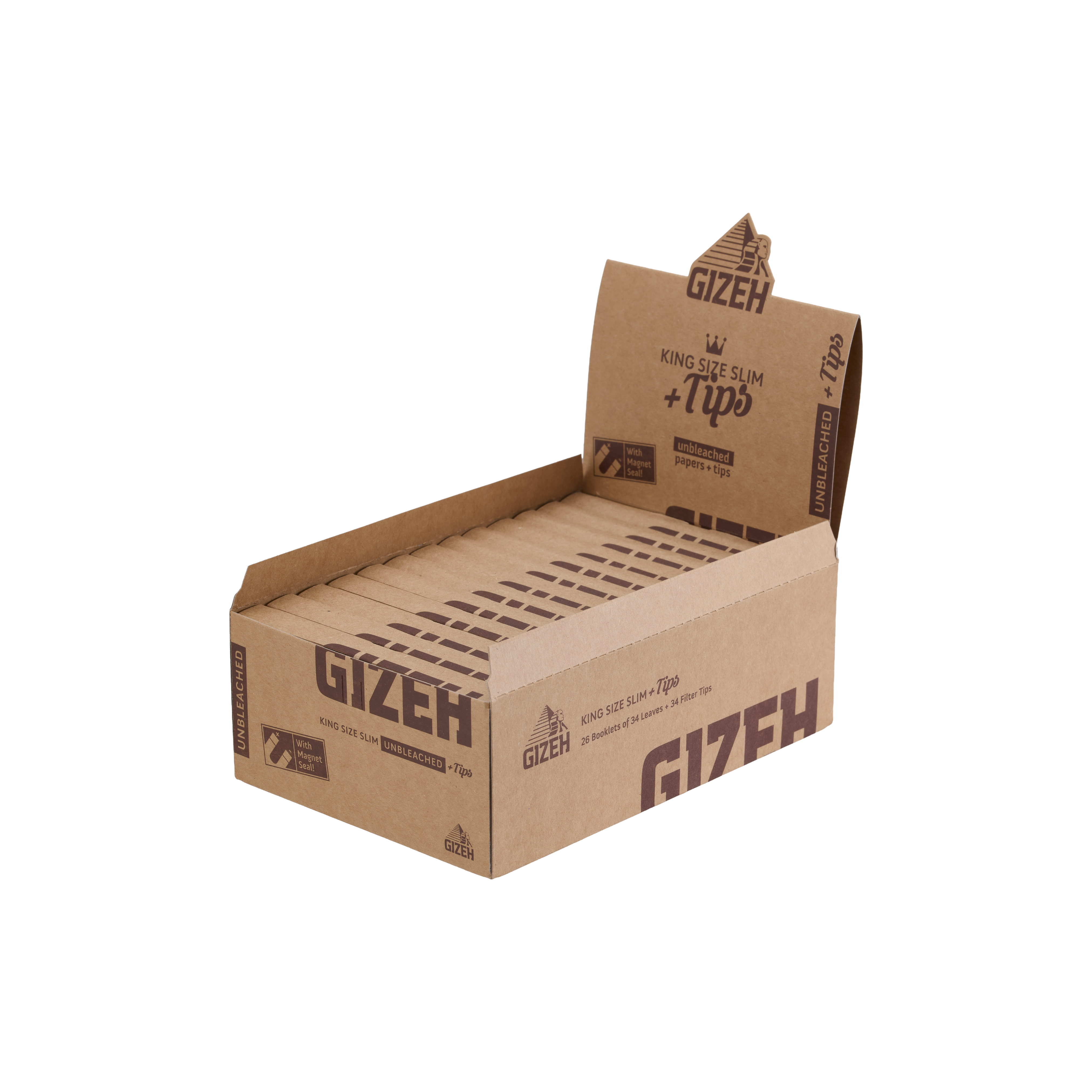 GIZEH Unbleached King Size Slim + Tips