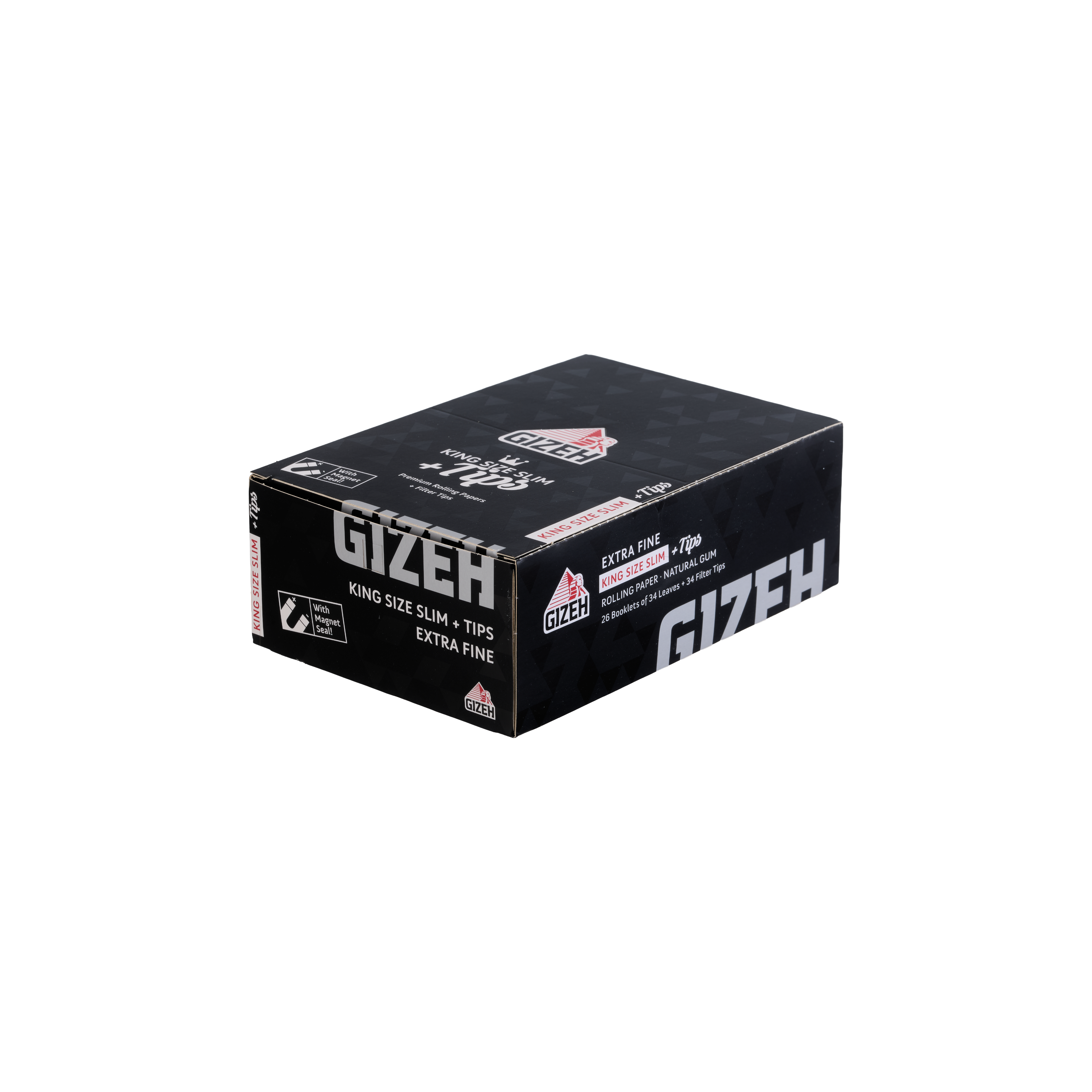 GIZEH BLACK King Size Slim Extra Fine + Tips