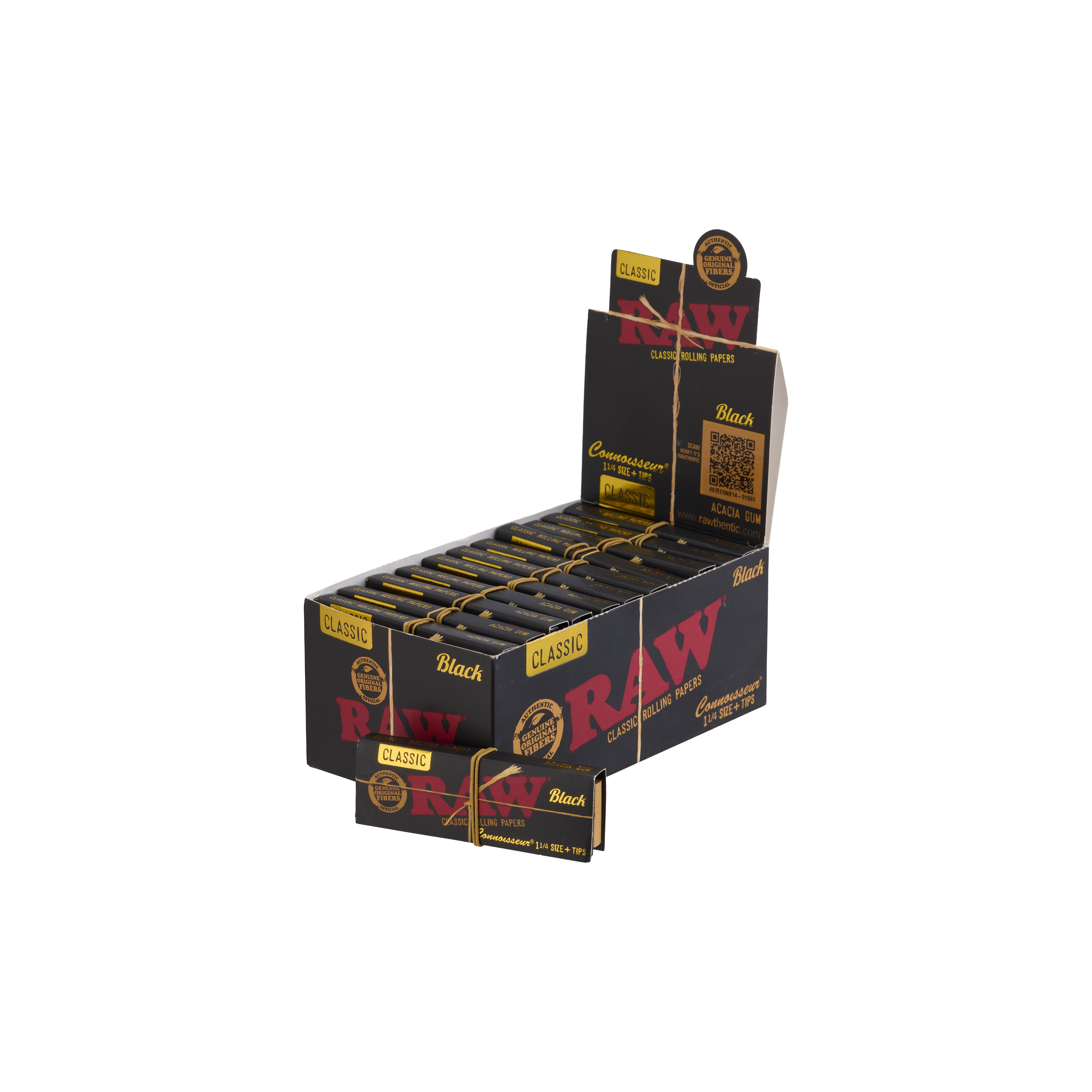 RAW Classic Black 1 1/4 Size