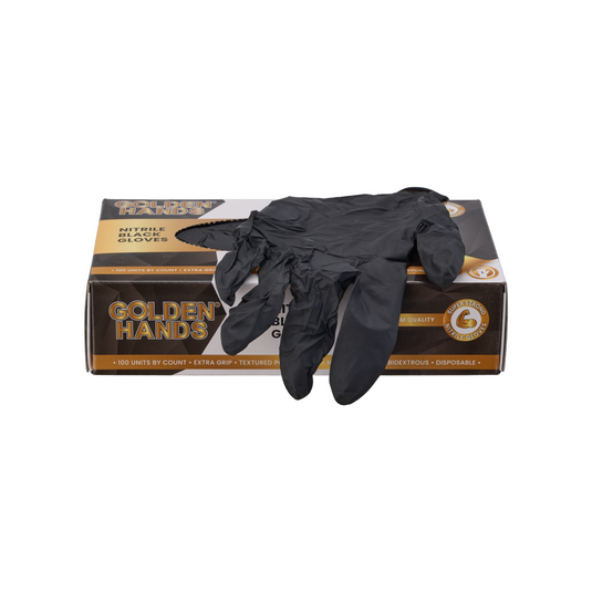 Box of Nitrile 'No Powder' Gloves (Black)
