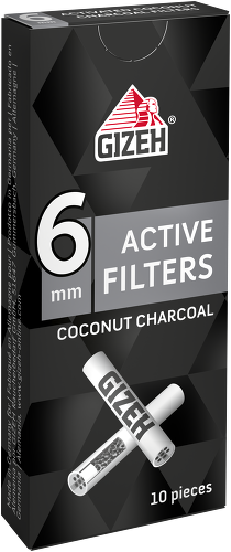 GIZEH BLACK Active Filter 6mm (10 Pack)