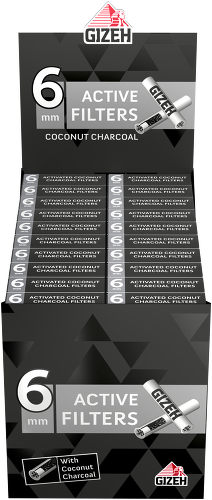 GIZEH BLACK Active Filter 6mm (10 Pack)