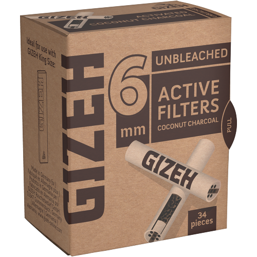 Load image into Gallery viewer, GIZEH Unbleached Active Filter 6mm (34 Pack)

