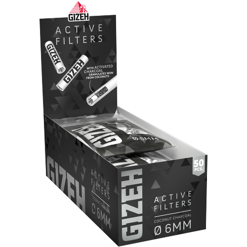 Load image into Gallery viewer, GIZEH BLACK Active Filter 6mm (50 Pack)
