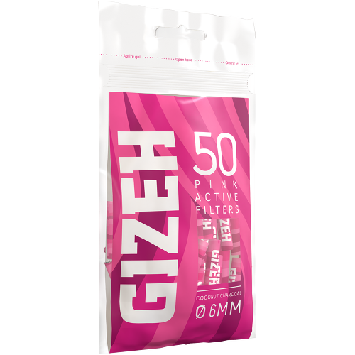 Load image into Gallery viewer, GIZEH Pink Active Filter 6mm (50 Pack)
