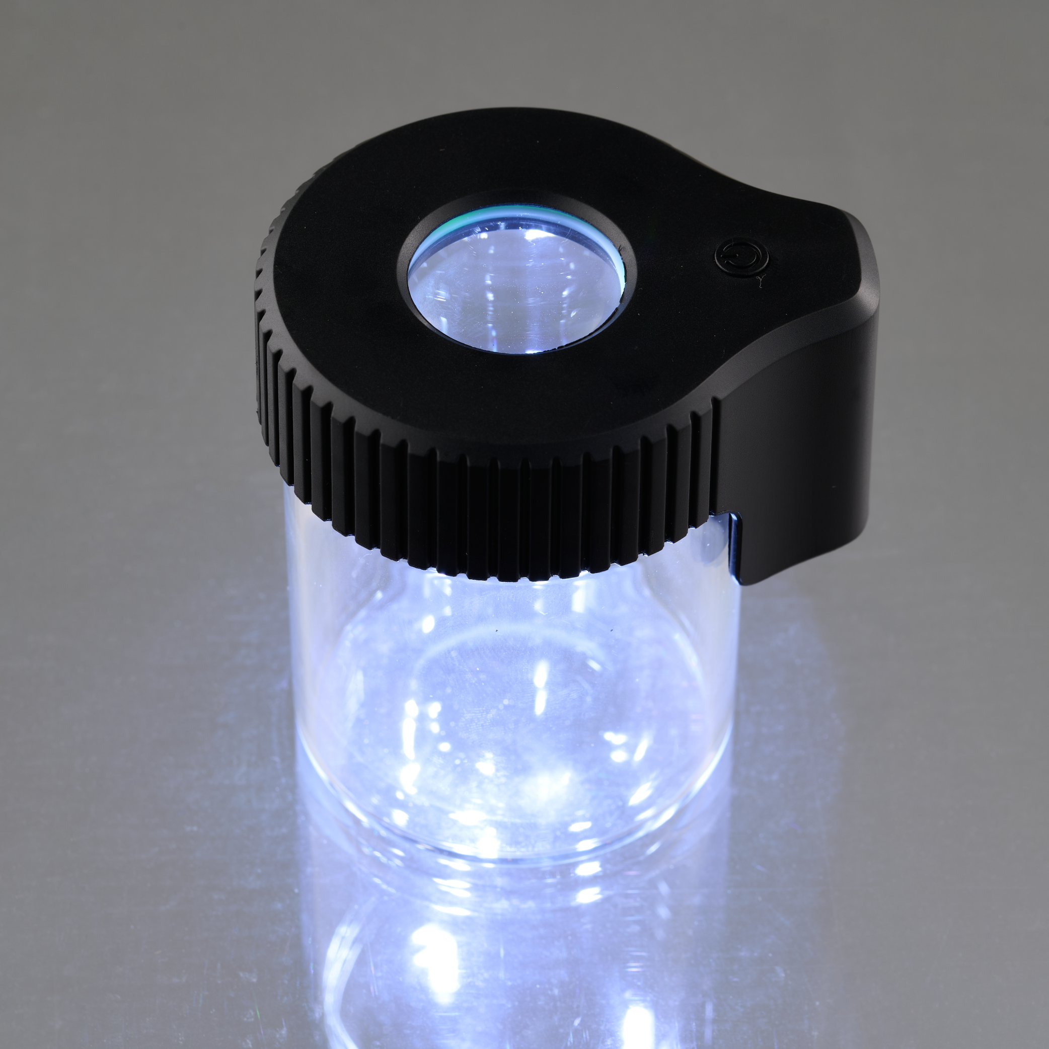 Glass Jar With Magnifying LED