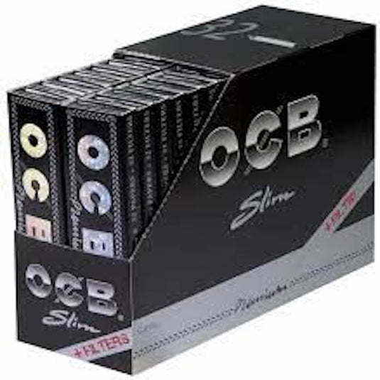OCB Black Premium Slim King Size (With Tips)