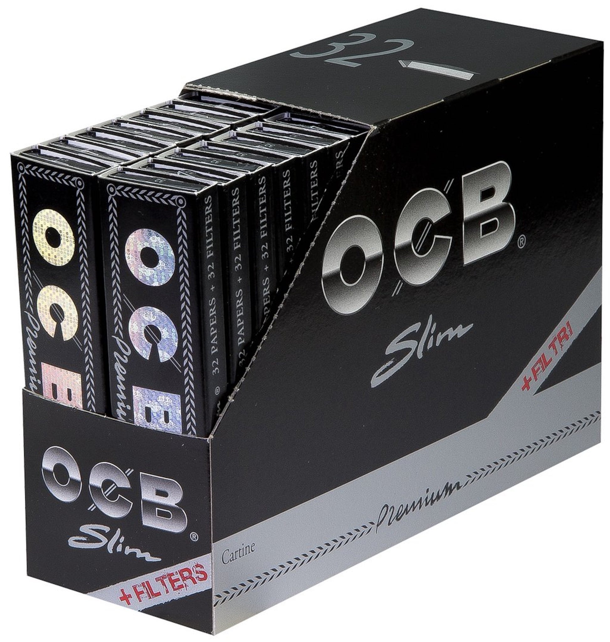 OCB Black Premium Slim King Size (With Tips)
